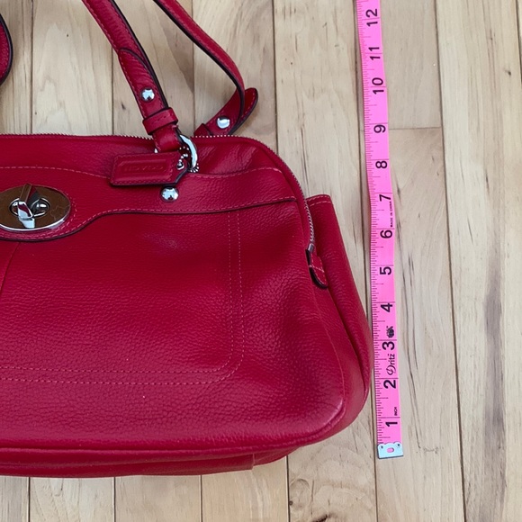 Coach red satchel handbag - Picture 4 of 16